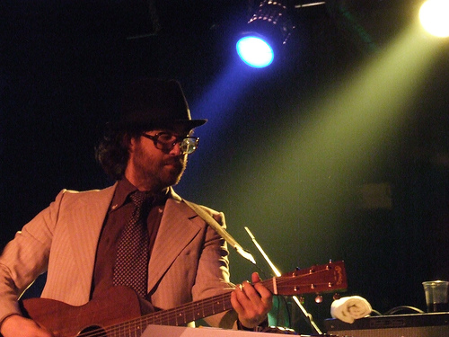 Sean Lennon performs on stage